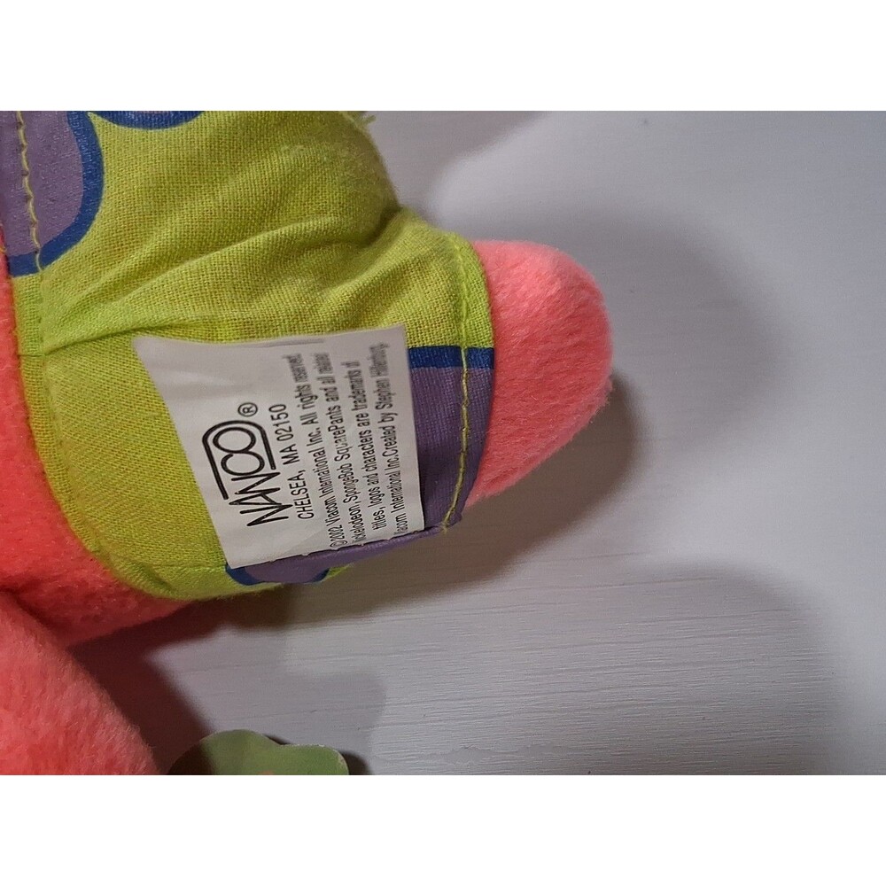 SpongeBob SquarePants Patrick Star 8” Plush Viacom 2002 Nanco Vintage - Picture 3 of 4